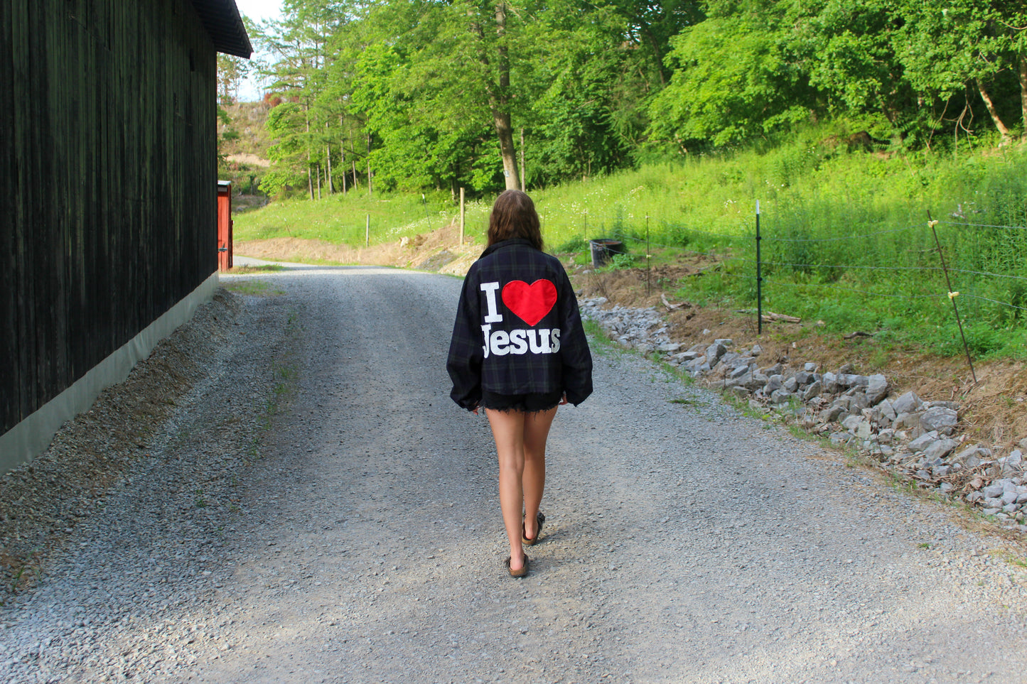 “I LOVE JESUS” FLANNEL